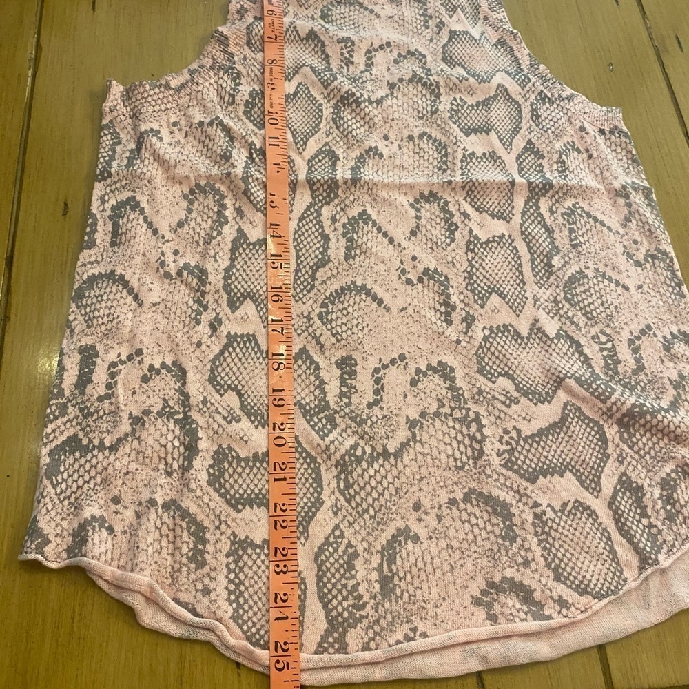 Women’s Sleeveless Pink Animal Print Snakeskin New S/M Mischa Top - Picture 6 of 16